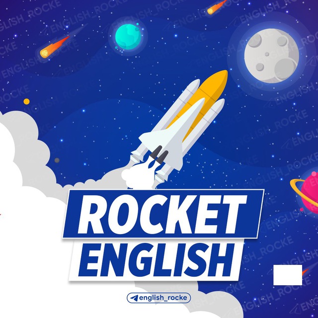 Размещение интеграции в Telegram. Логотип Телеграм канала "Rocket English" Размещение интеграции в Telegram. Логотип Телеграм канала @english_rocke